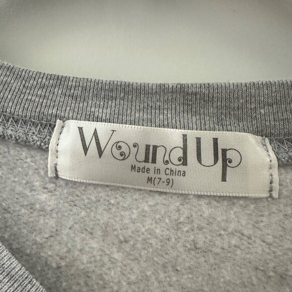Someone Cares Not Me But Someone Wound Up Gray Graphic Sweatshirt M(7-9) Cotton/ - Picture 4 of 6
